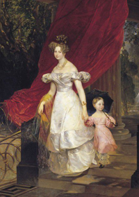 Портрет Великой Княгини Елены Павловны с дочерью Марией. (1830 г.) Карл Павлович Брюллов